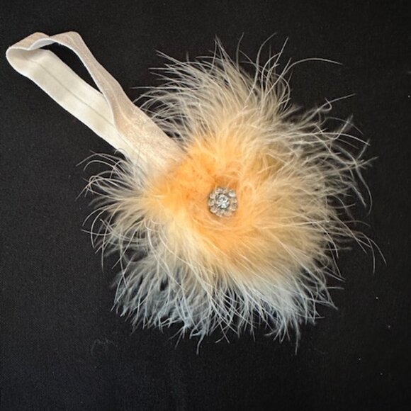 Hand Crafted Other - Peach Feather Headband